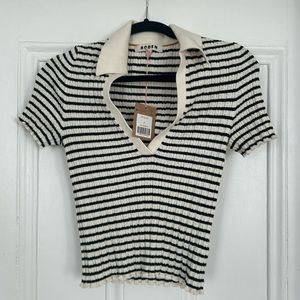 Boden   Striped blue/white top NWT